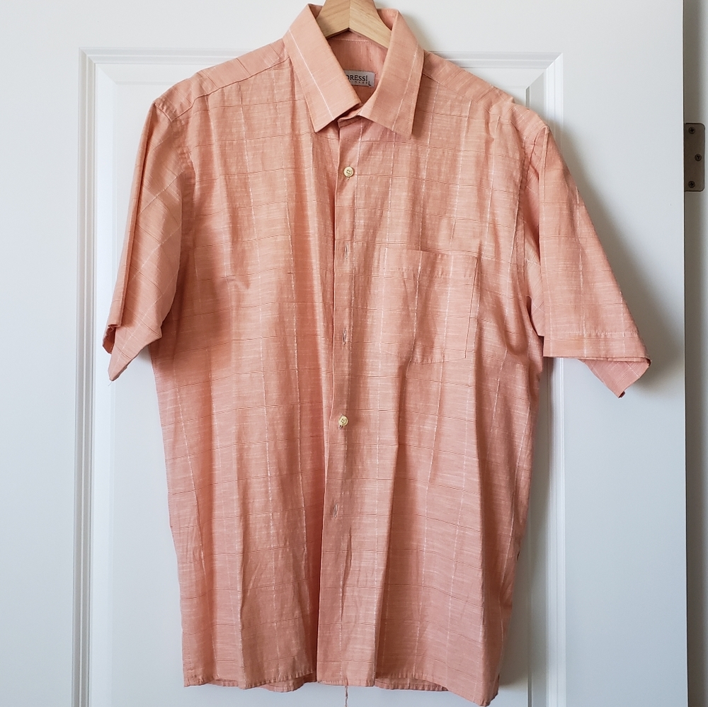 Men's peach button down